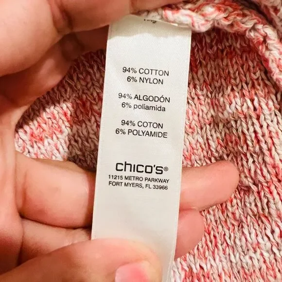 Chico’s Women’s Fringe Trim Pocket Cardigan in Pretty Pink Sz 2 (US L/12-14) NWT - Picture 8 of 14